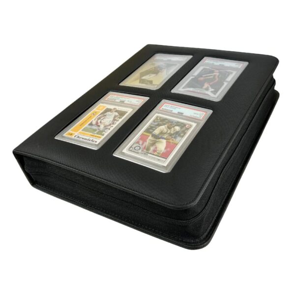 x_evo-sb-wd-bl_b Evoretro Premium Card Slab Binder with Window Black